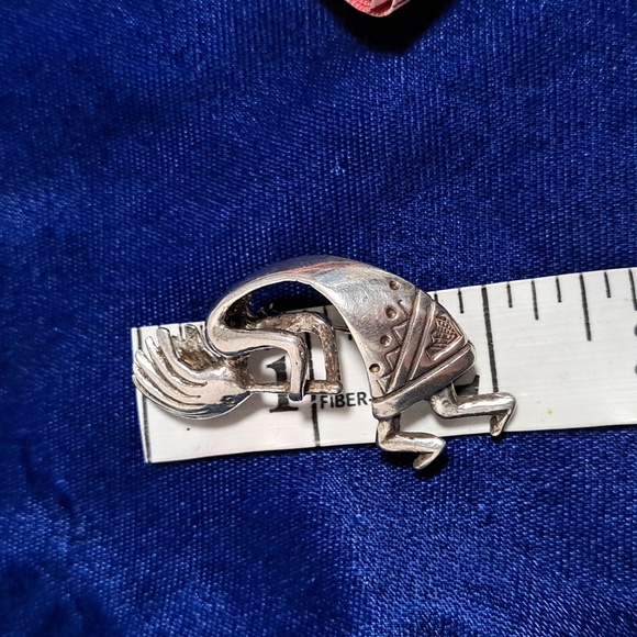 Vintage Sterling Silver Liberty Dancing Kokopelli Pin Brooch - Picture 10 of 13